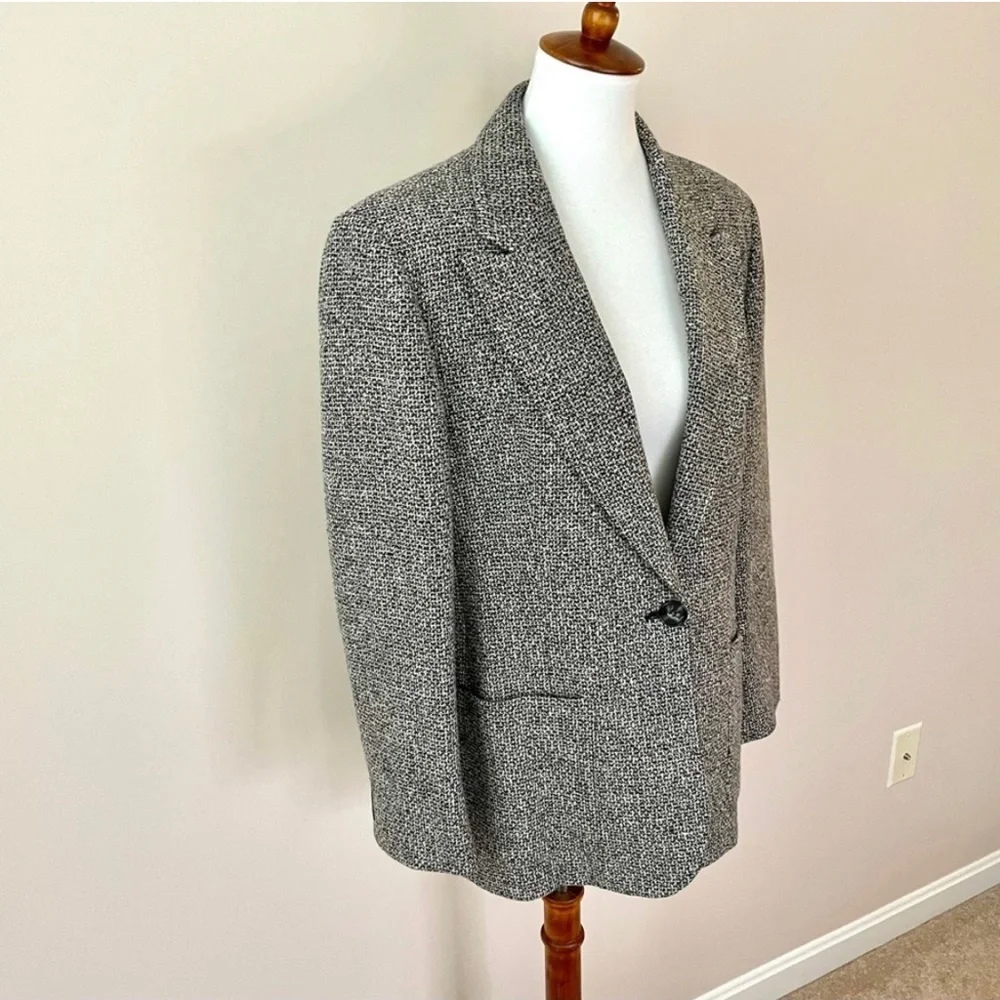 Christian Dior Separates Houndstooth Tweed Vintage Blazer